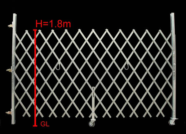 アルミゲート フェンス ゲート H1200x W5000 片開き 扉 工事 現場 安全 注意 安Z 代引不可 個人宅配送不可 通販 